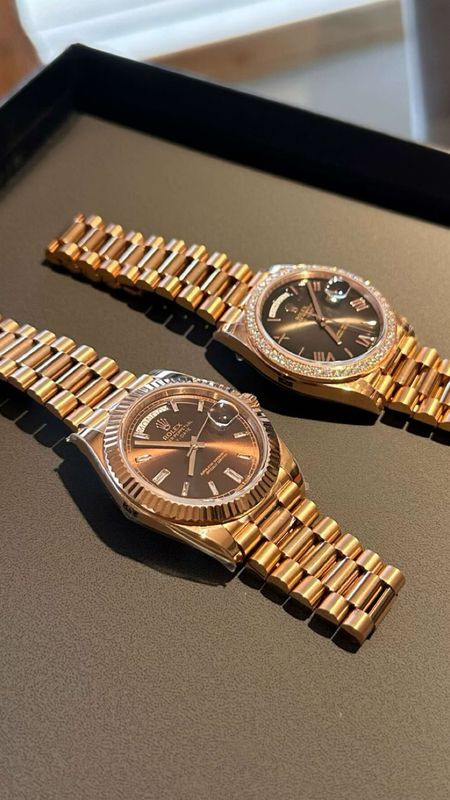 Super clone DD 40, Rose Gold plated, Ombre Roman Dial, 40 mm