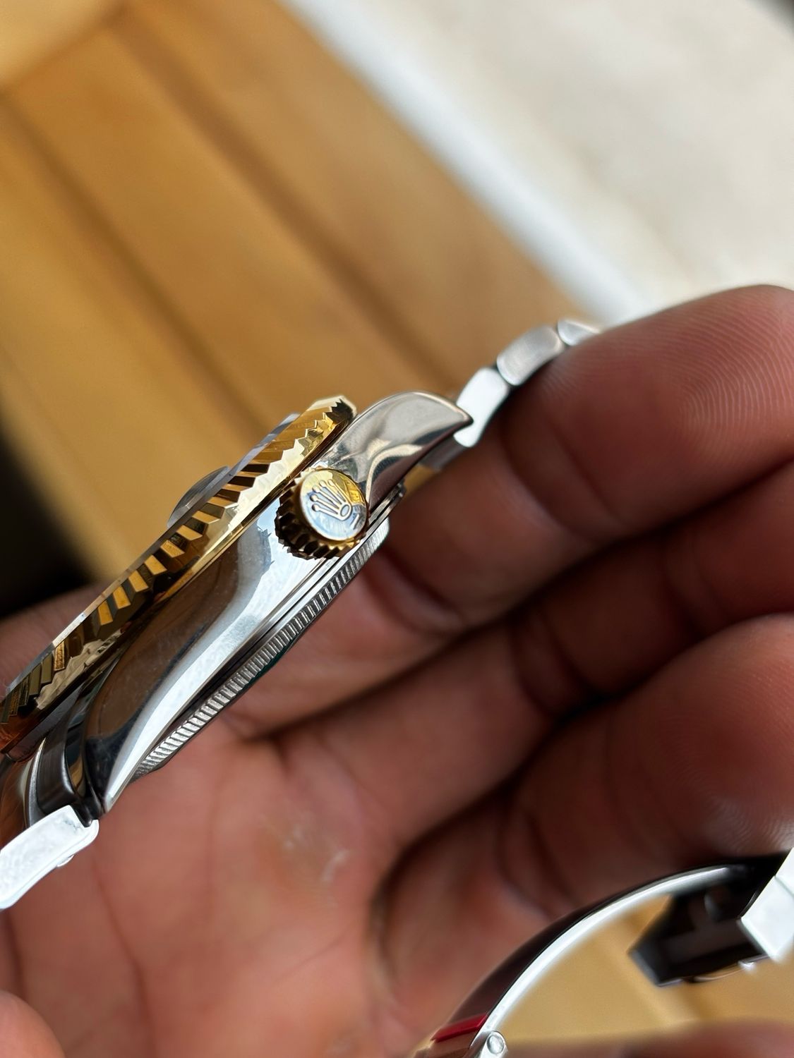 SC Rolex Skydweller two-tone, Oyster bracelet, Black dial