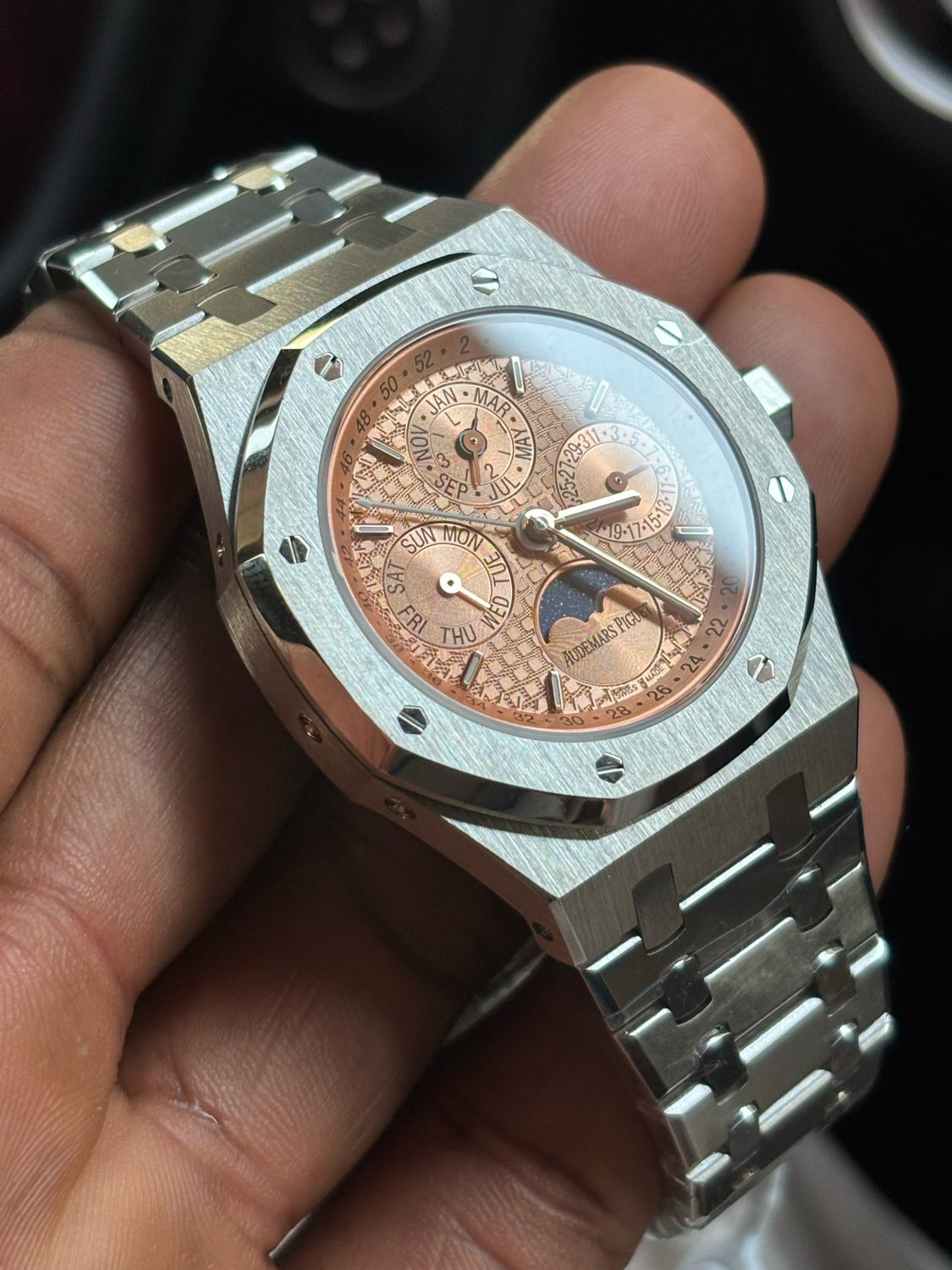 SC Steel Pink Dial Royal Oak