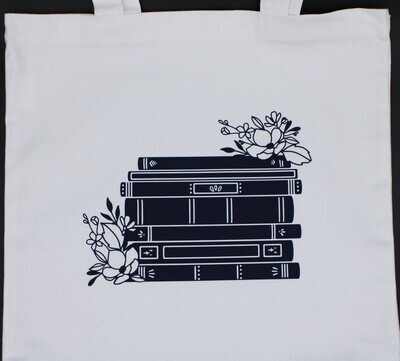 Books and Flowers Tote