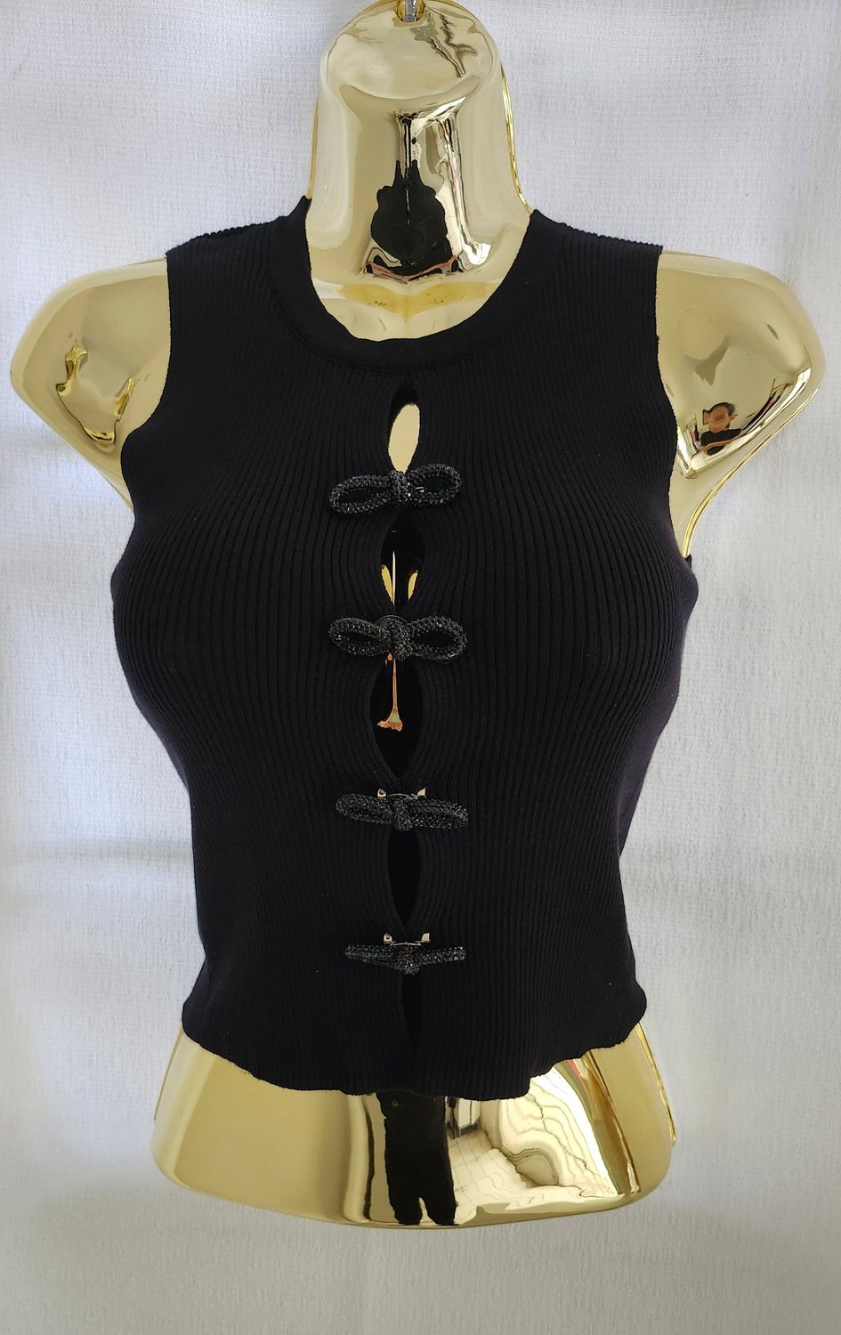 Black Top with Removable Ties (M)