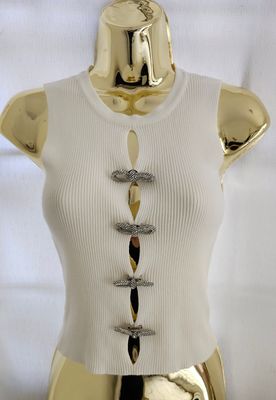 White Top with Removable Ties (M)