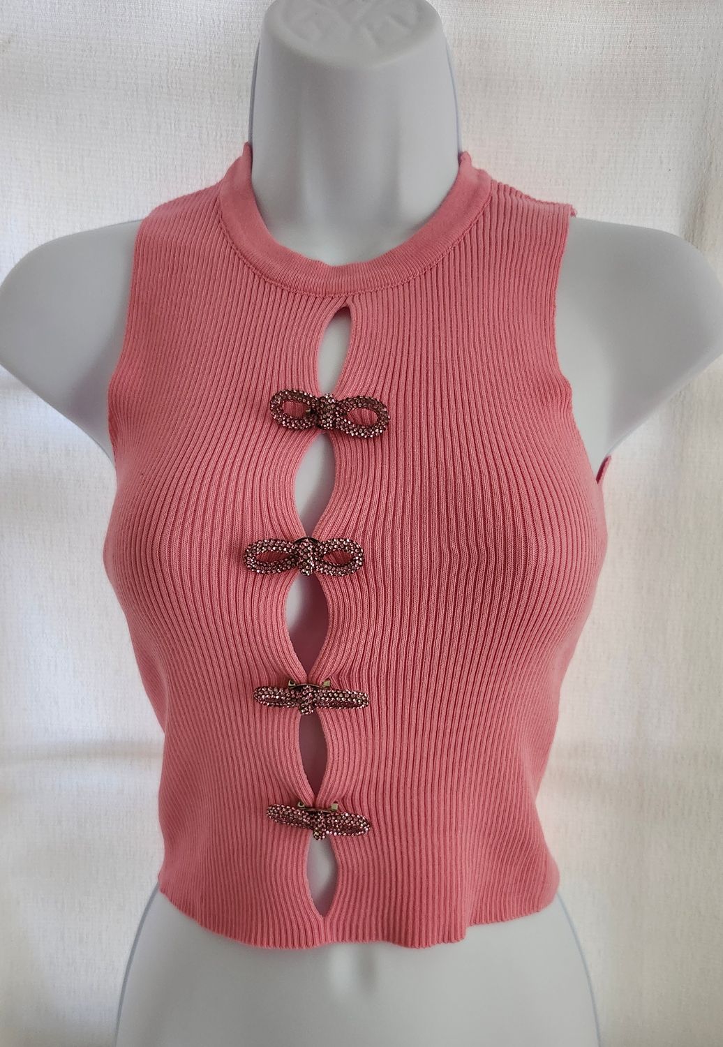 Pink Top with Removable Ties