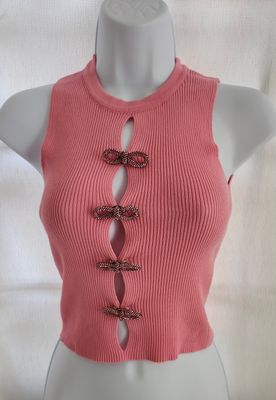 Pink Top with Removable Ties