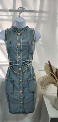 Denim Dress Golden Details