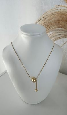 Stainless Steel Leia Necklace (Gold color)