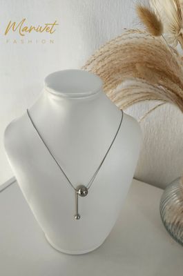 Stainless Steel Leia Necklace (Silver color)