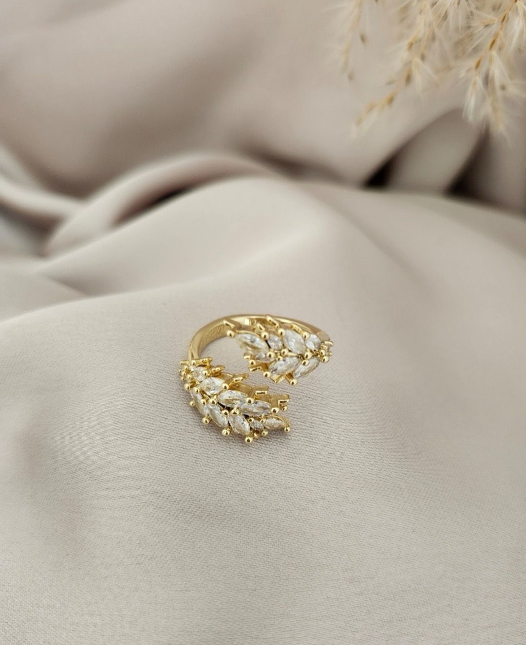 18k Gold Plated Leaves Ring