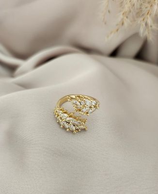 18k Gold Plated Leaves Ring