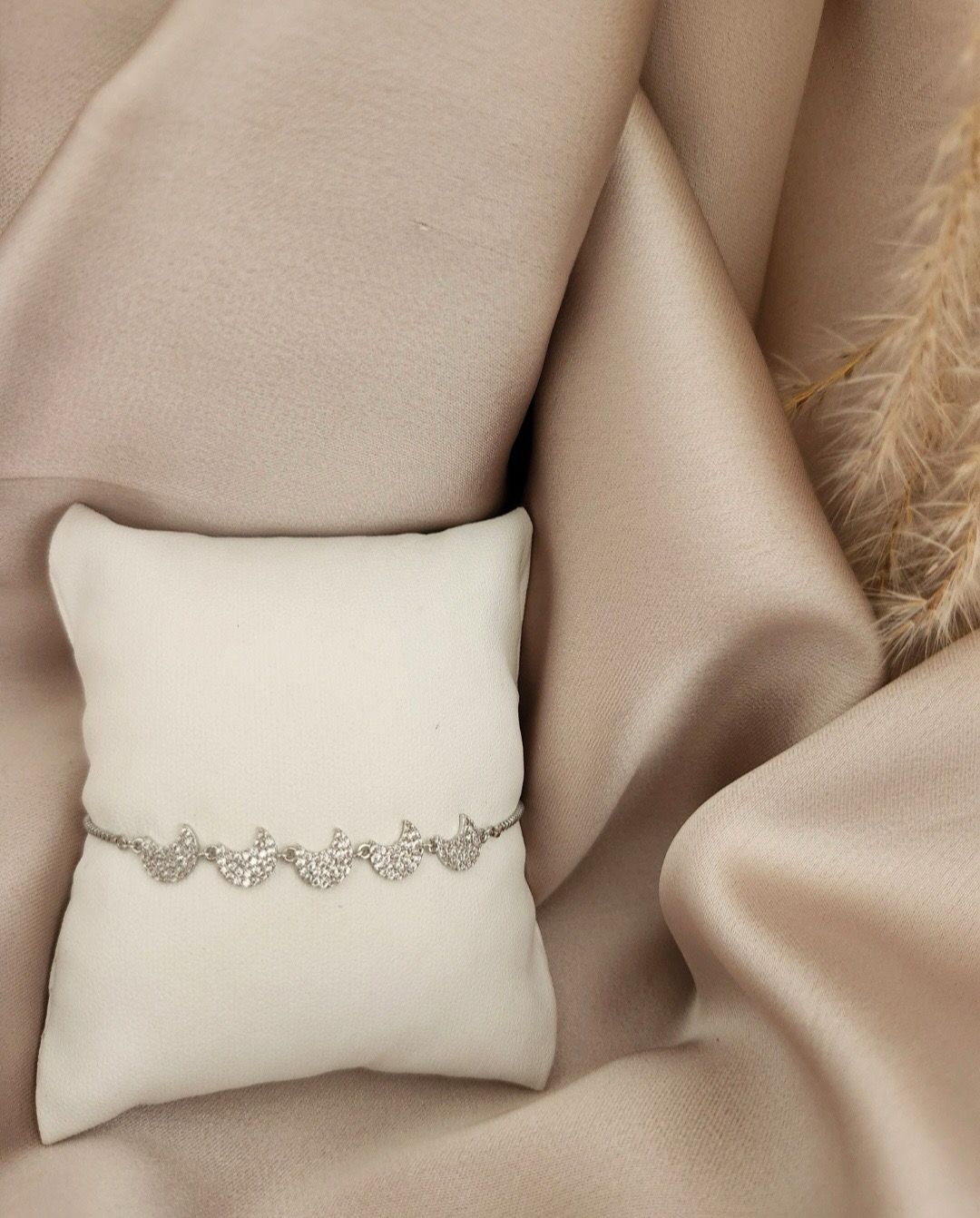 18k Gold Plated Bright Moon Bracelet (Silver color)