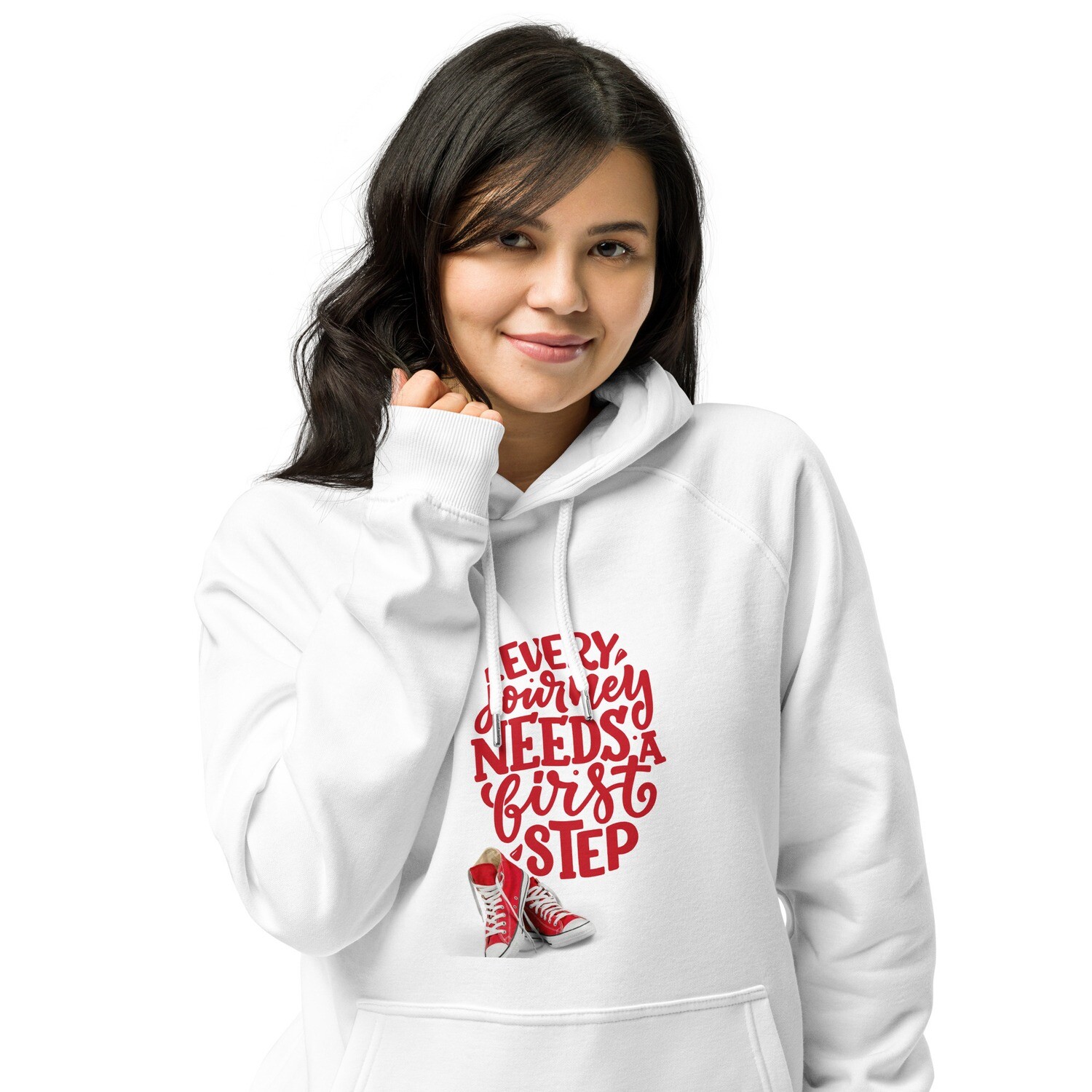 Unisex eco Journey first steps raglan hoodie