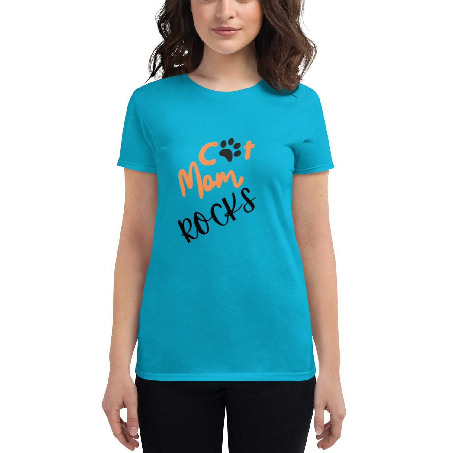 Women's short Cat  Mom sleeve t-shirt