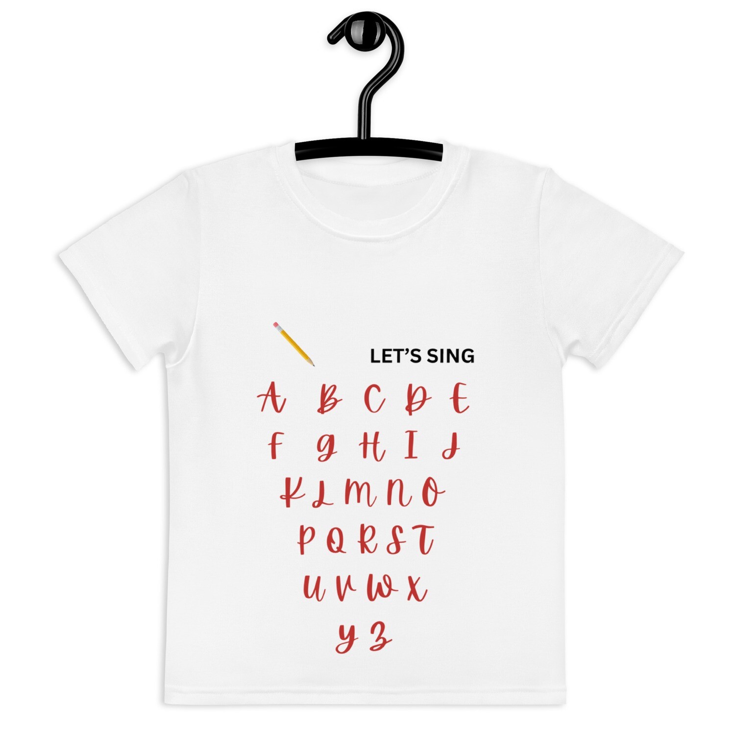 Kids Alphabet Red Letters crew neck t-shirt