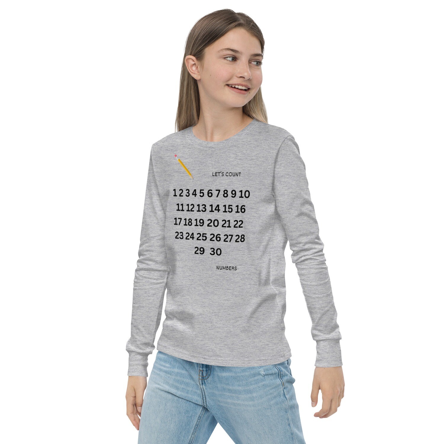 Youth long sleeve Alphabet t-shirt