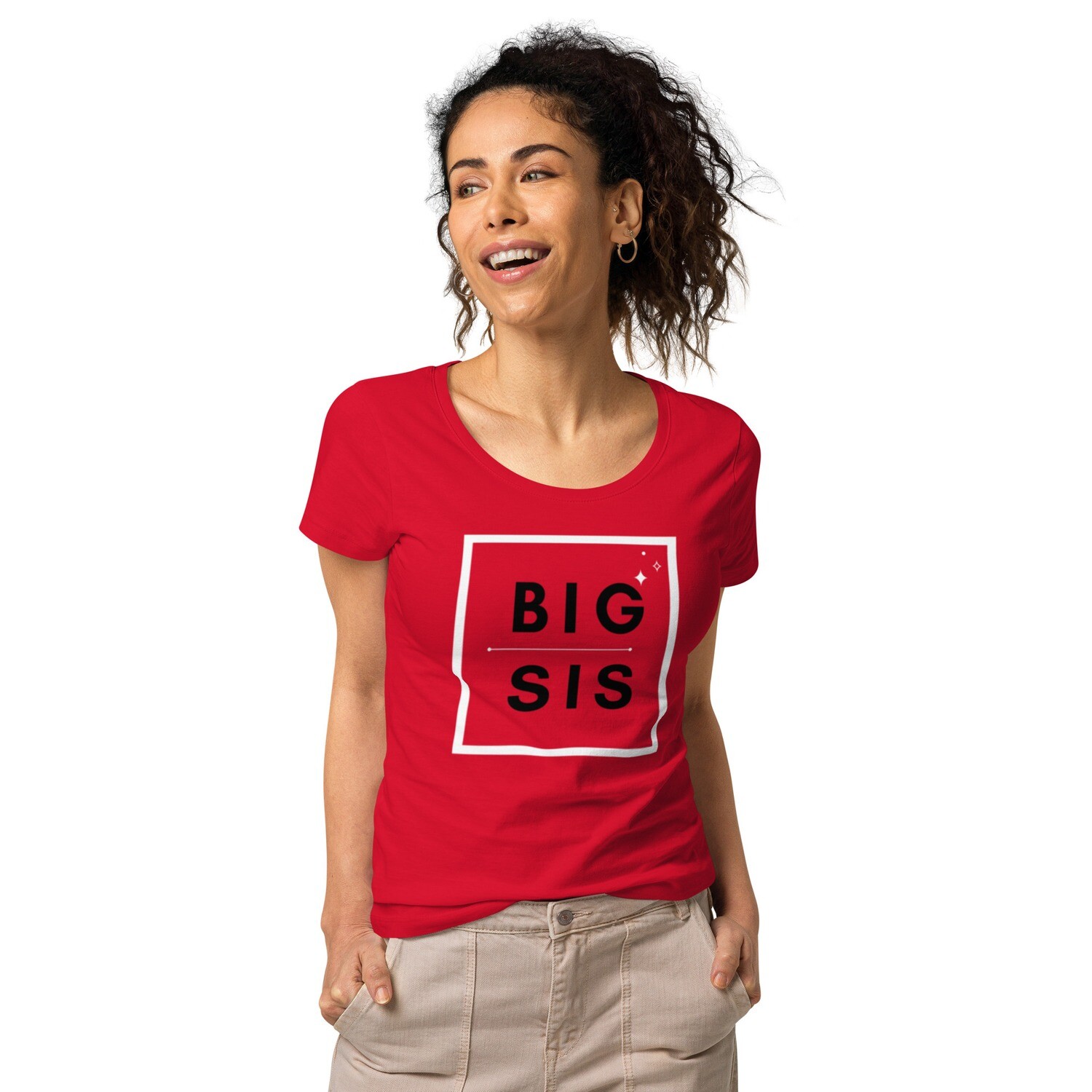 Women’s basic organic Big Sis t-shirt