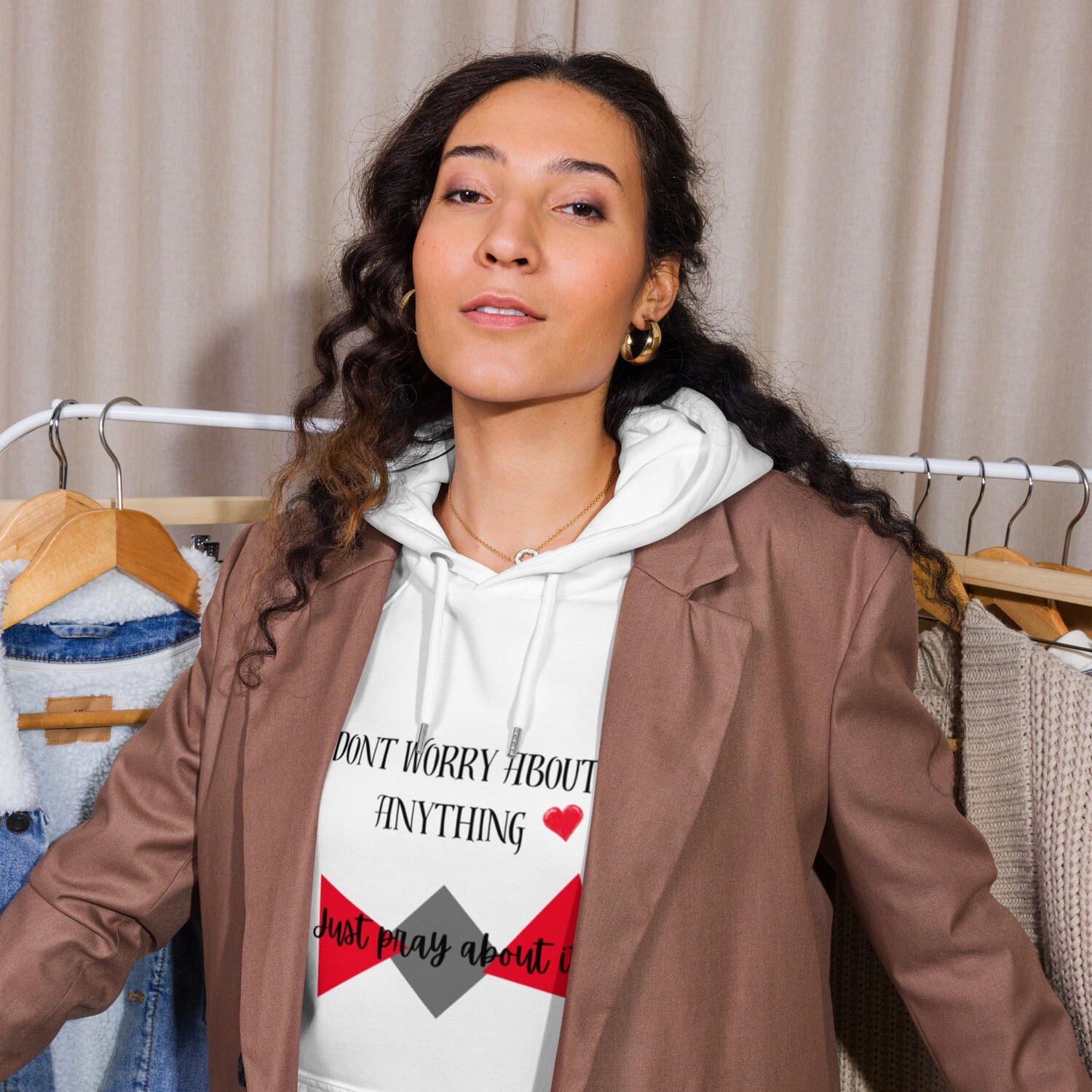 Don't worry about it Unisex eco raglan hoodie