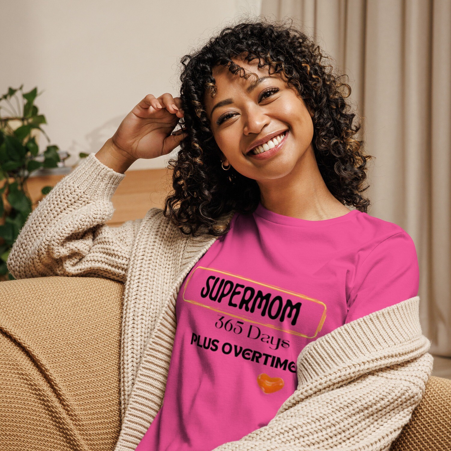 Super Mom 365Days Plus Overtime Women's Relaxed T-Shirt