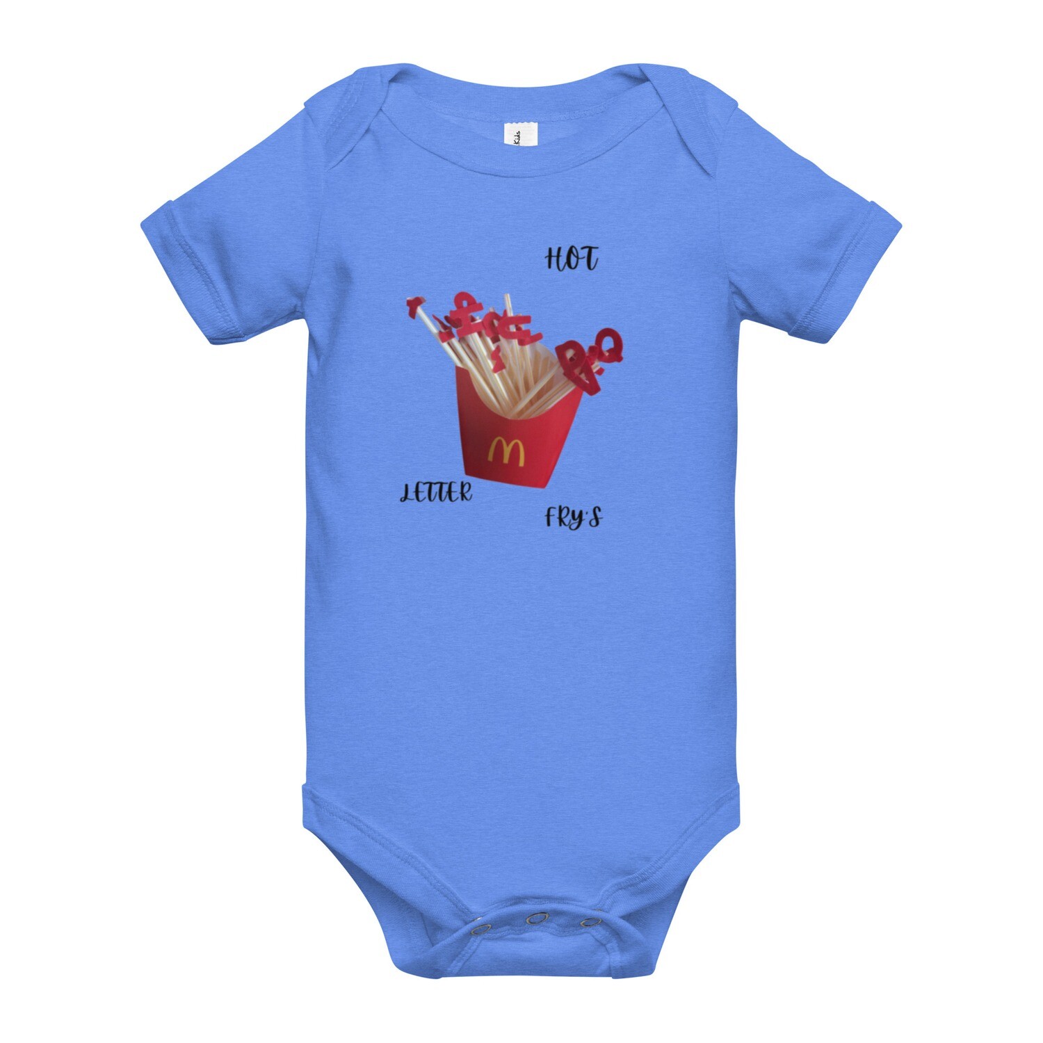 Hot letter Fry's baby short sleeve one piece