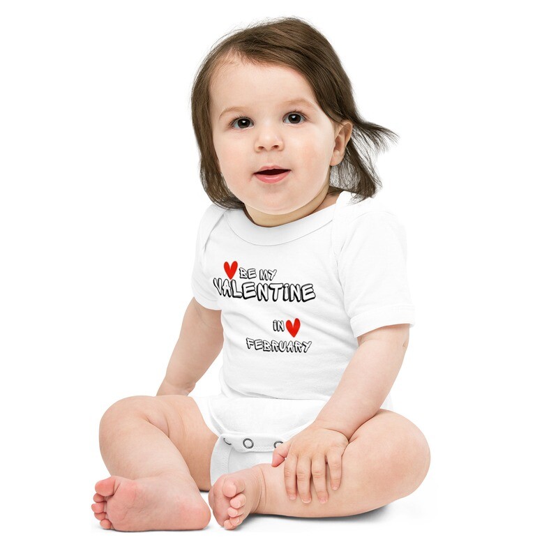 Be mine Valentine - baby short sleeve one piece