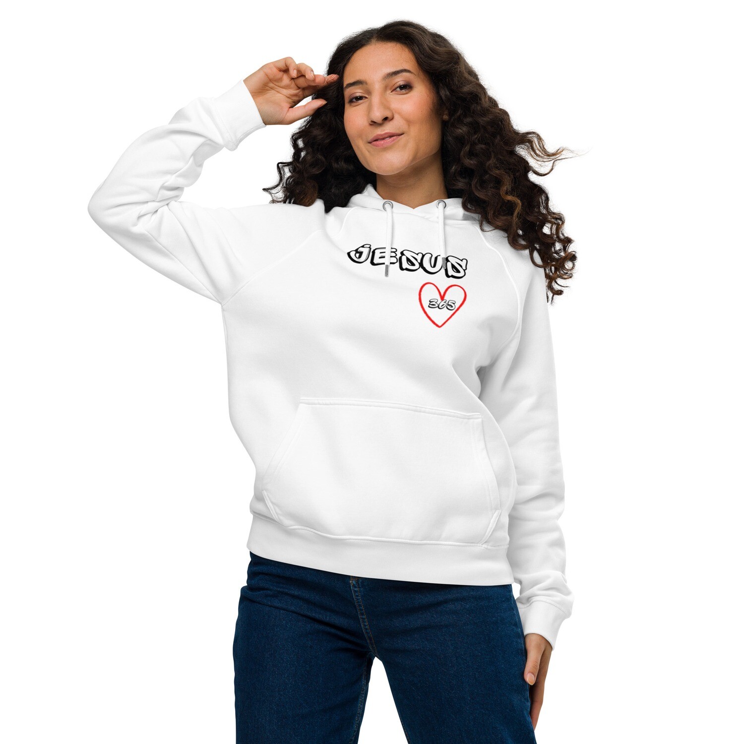 Jesus 365 Unisex eco raglan hoodie