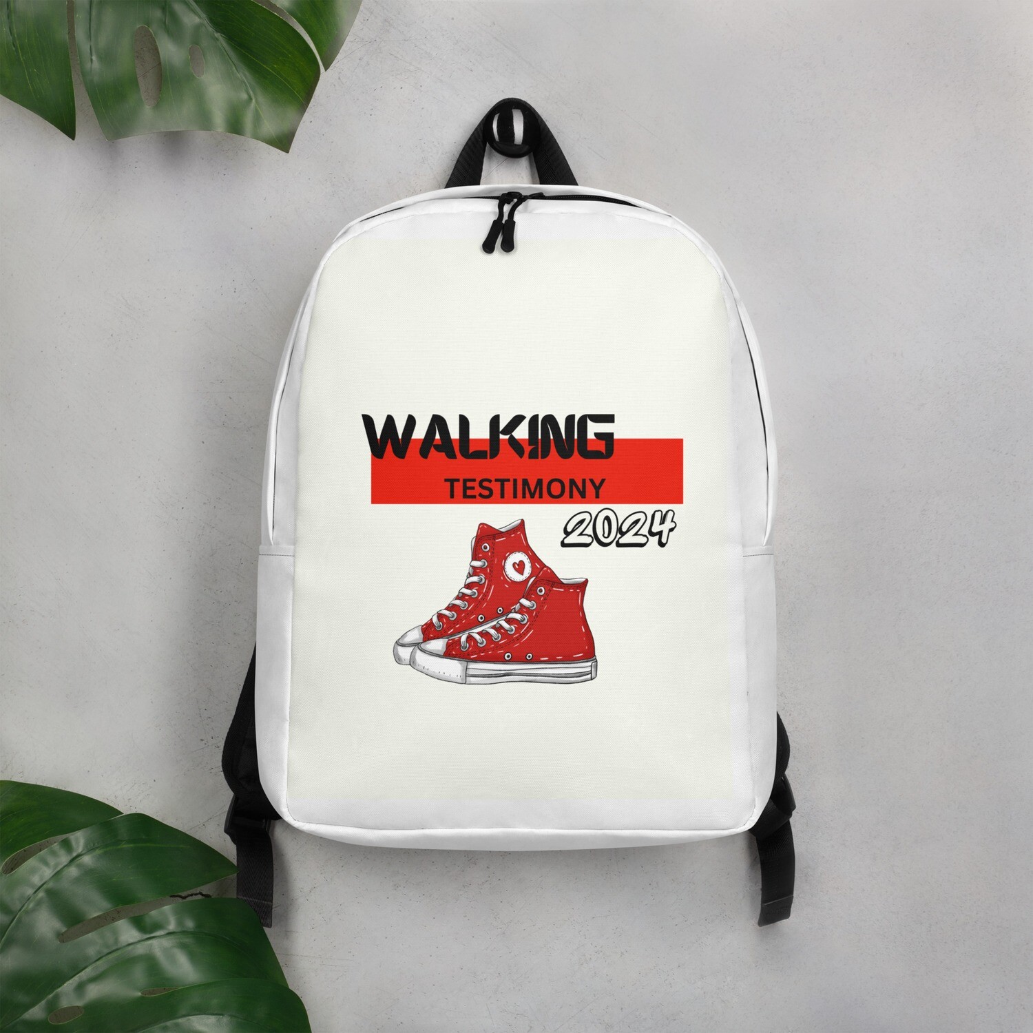 Walking Testimony 2024 red Minimalist Backpack