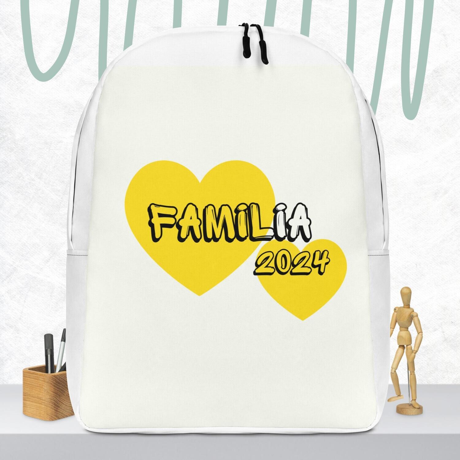 Minimalist Backpack Familia 2024 yellow hearts