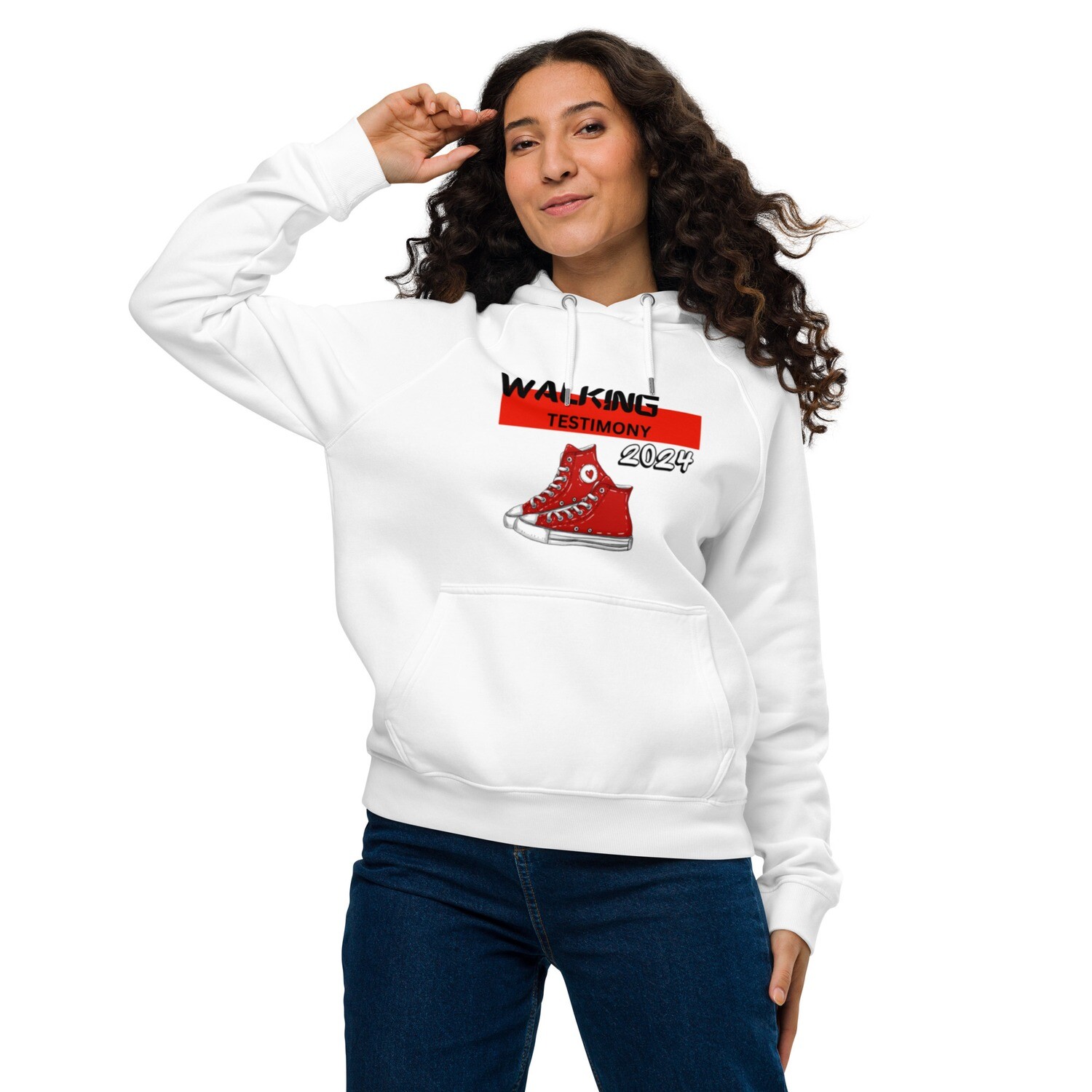 Walking Testimony 2024 Unisex eco raglan hoodie