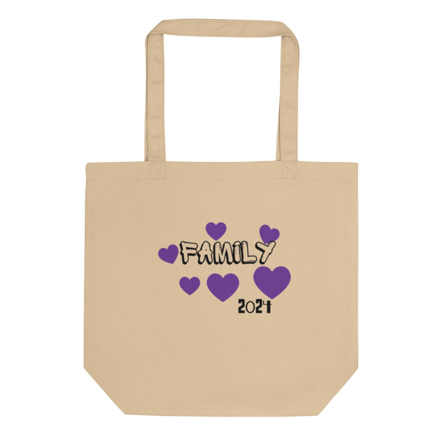 Family 2024 purple hearts Eco Tote Bag