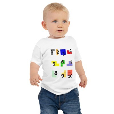 Tetris numbers baby Jersey Short Sleeve Tee