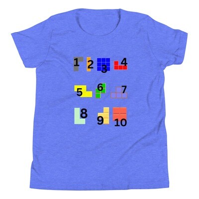 Youth Short Sleeve T-Shirt Tetris numbers