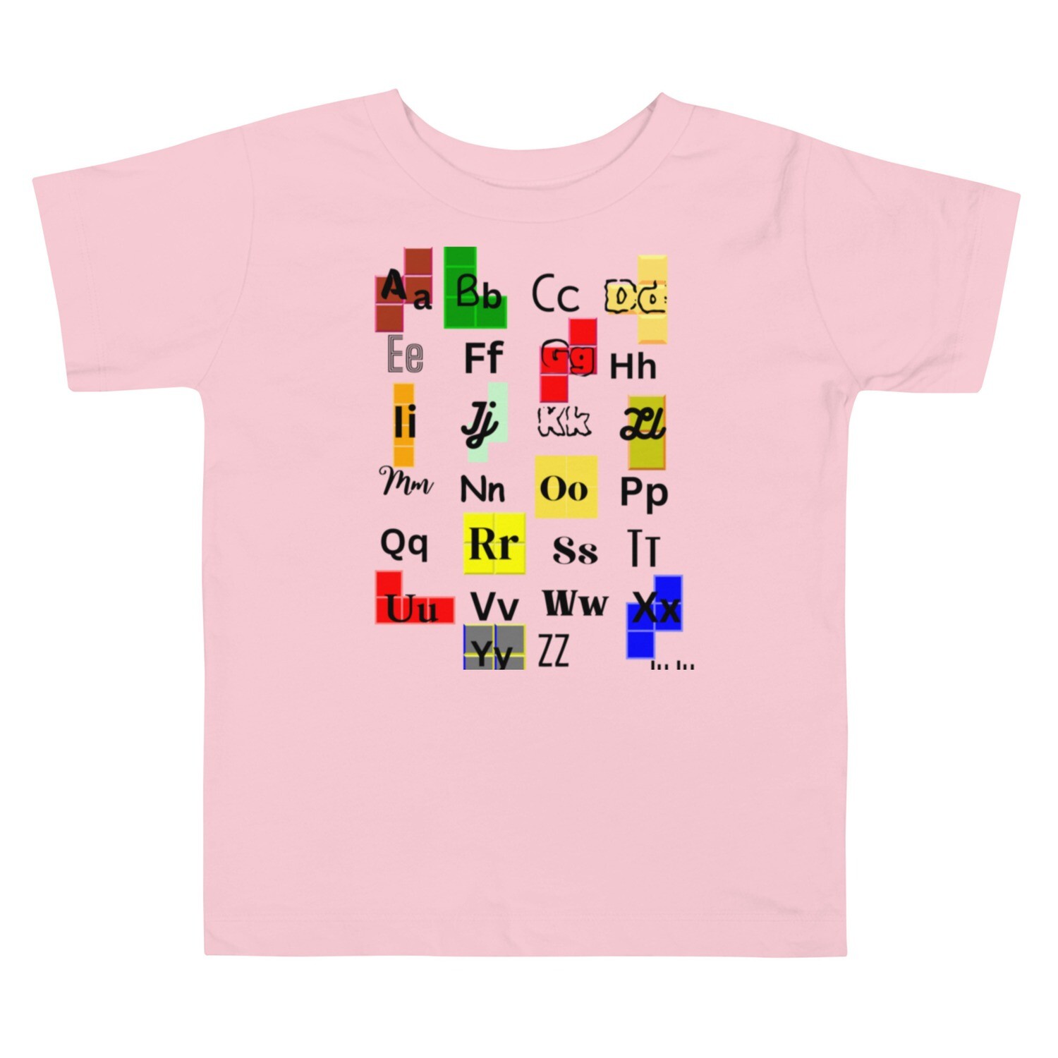 Tetris toddler  alphabet Short Sleeve Tee