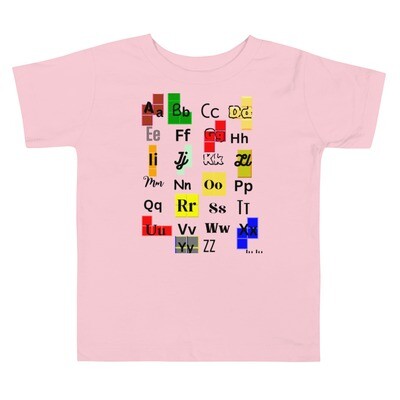 Tetris toddler alphabet Short Sleeve Tee