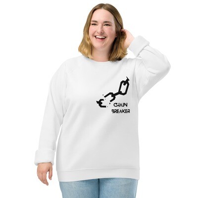 Unisex organic raglan sweatshirt