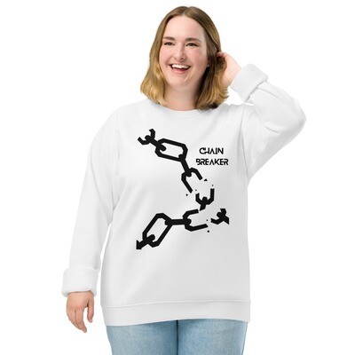 Unisex organic raglan sweatshirt