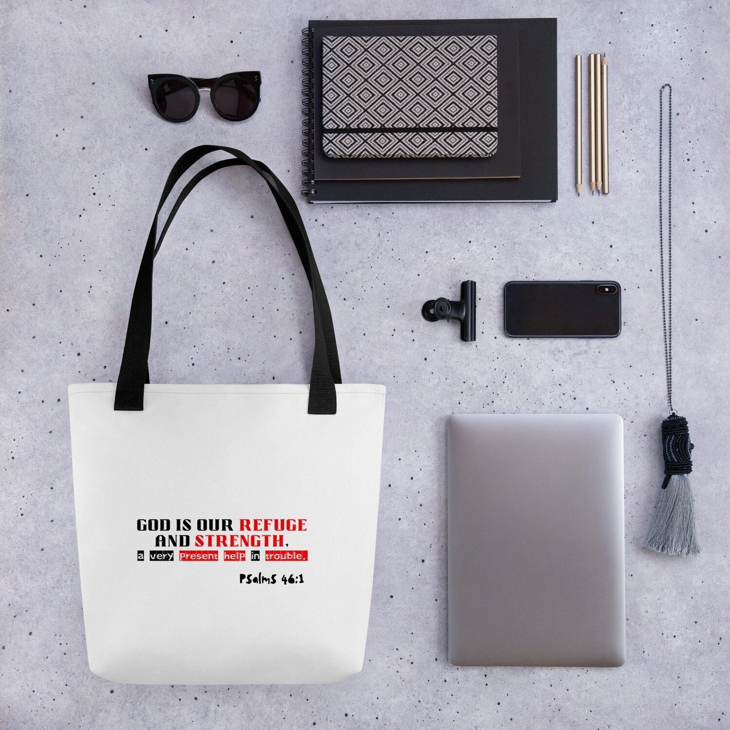 Tote bag Psalms 46:5