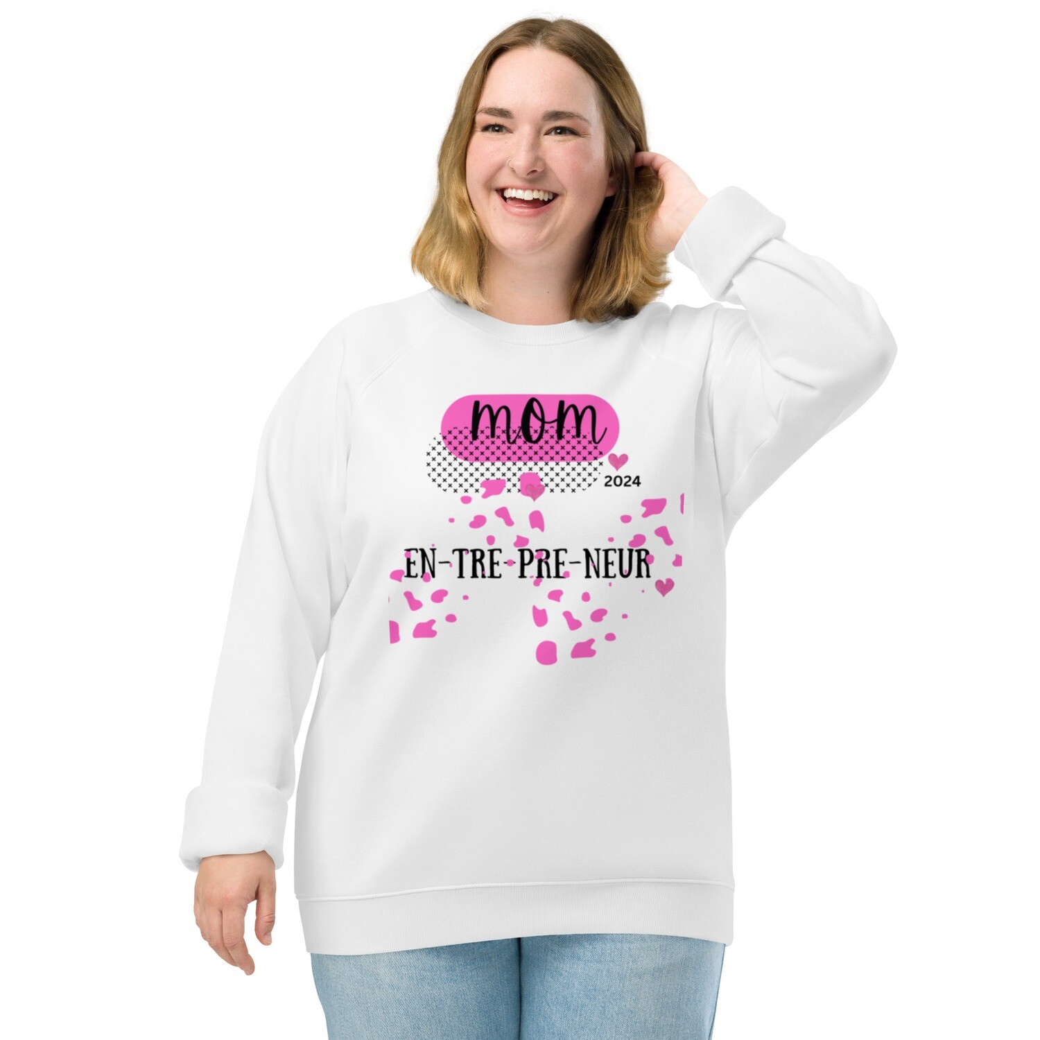 Unisex organic raglan sweatshirt