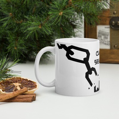 White glossy mug change breaker