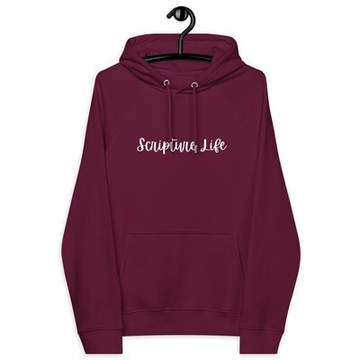 Unisex eco raglan hoodie Scripture Life