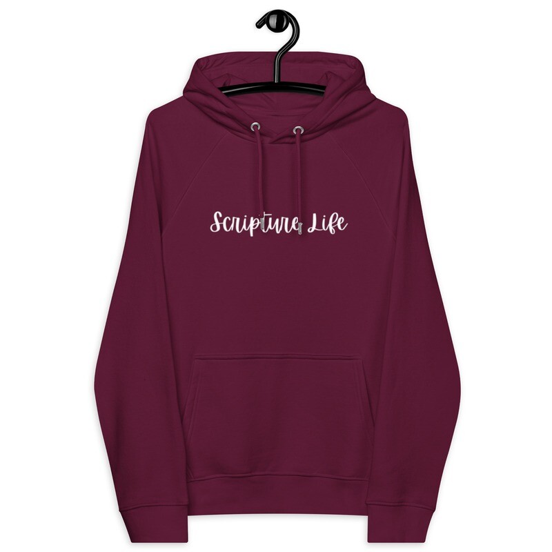 Unisex eco raglan hoodie Scripture Life