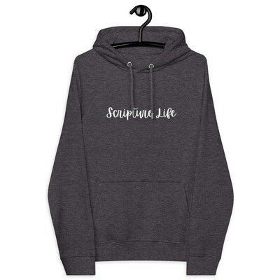 Unisex eco raglan hoodie Scripture Life