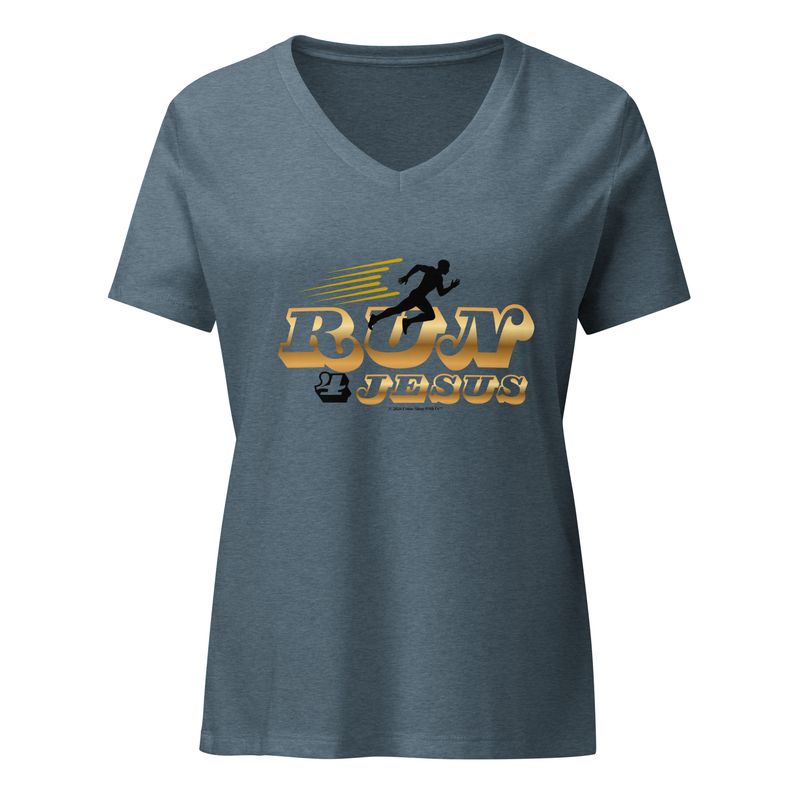 Run 4 Jesus - Women’s relaxed v-neck t-shirt