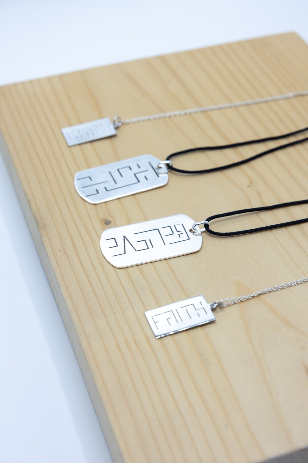 Perspective Silver Dog Tag Necklace