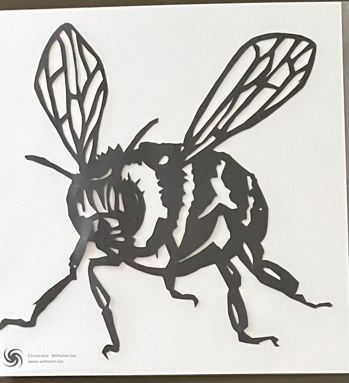 Bee_8, Scherenschnitt, Unikat