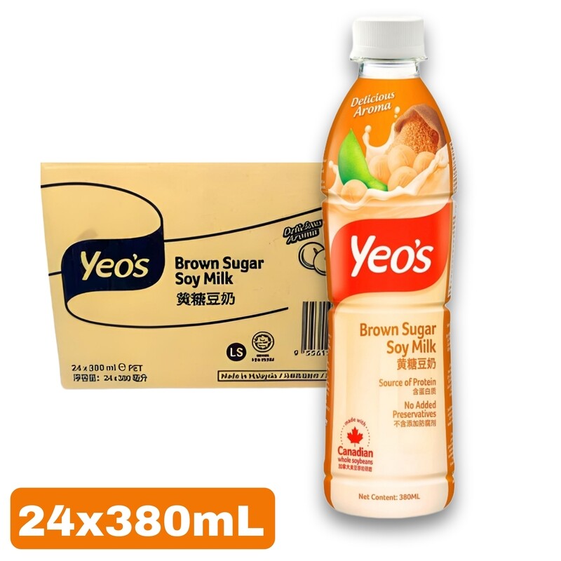 Yeo's Brown Sugar Soy Milk 24 Bottles 380mL