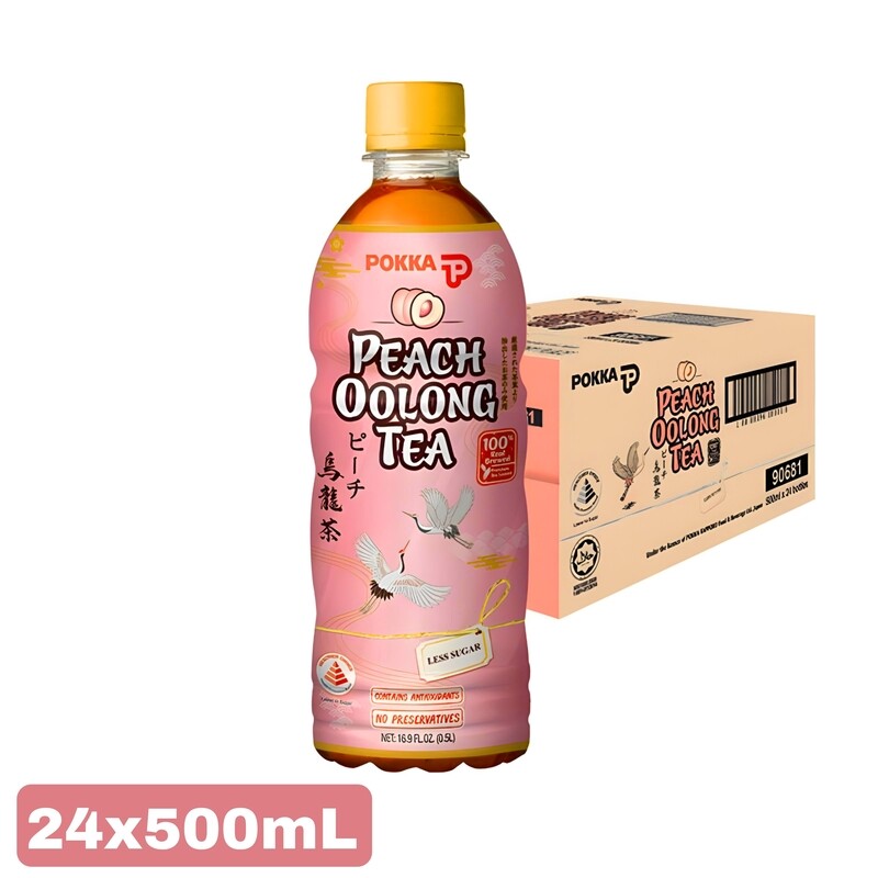 Pokka Peach oolong Tea Flavor Drink 24 Bottles 500ml