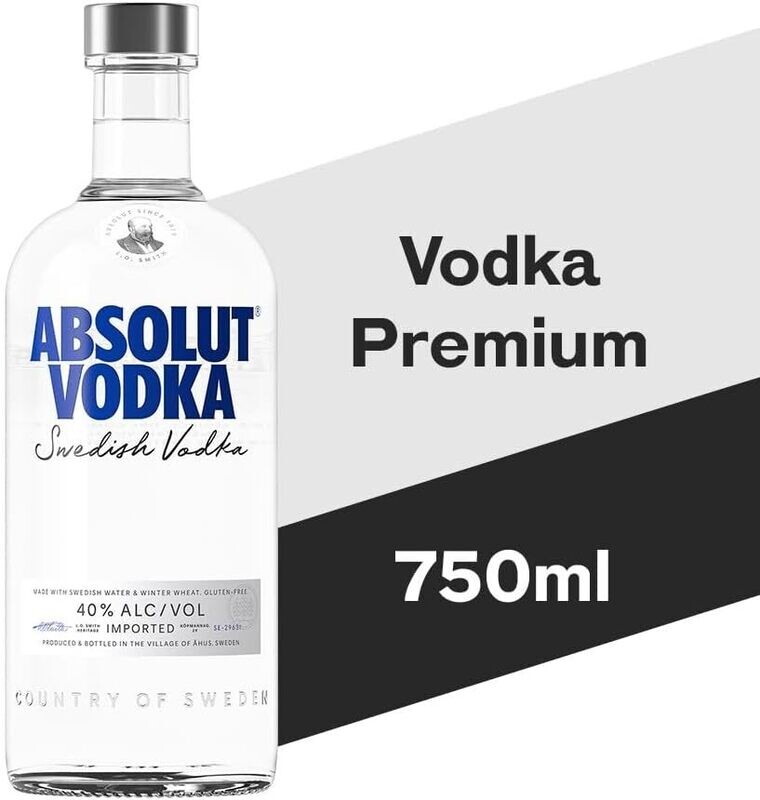 Absolut Blue Vodka Bottle, 700ml