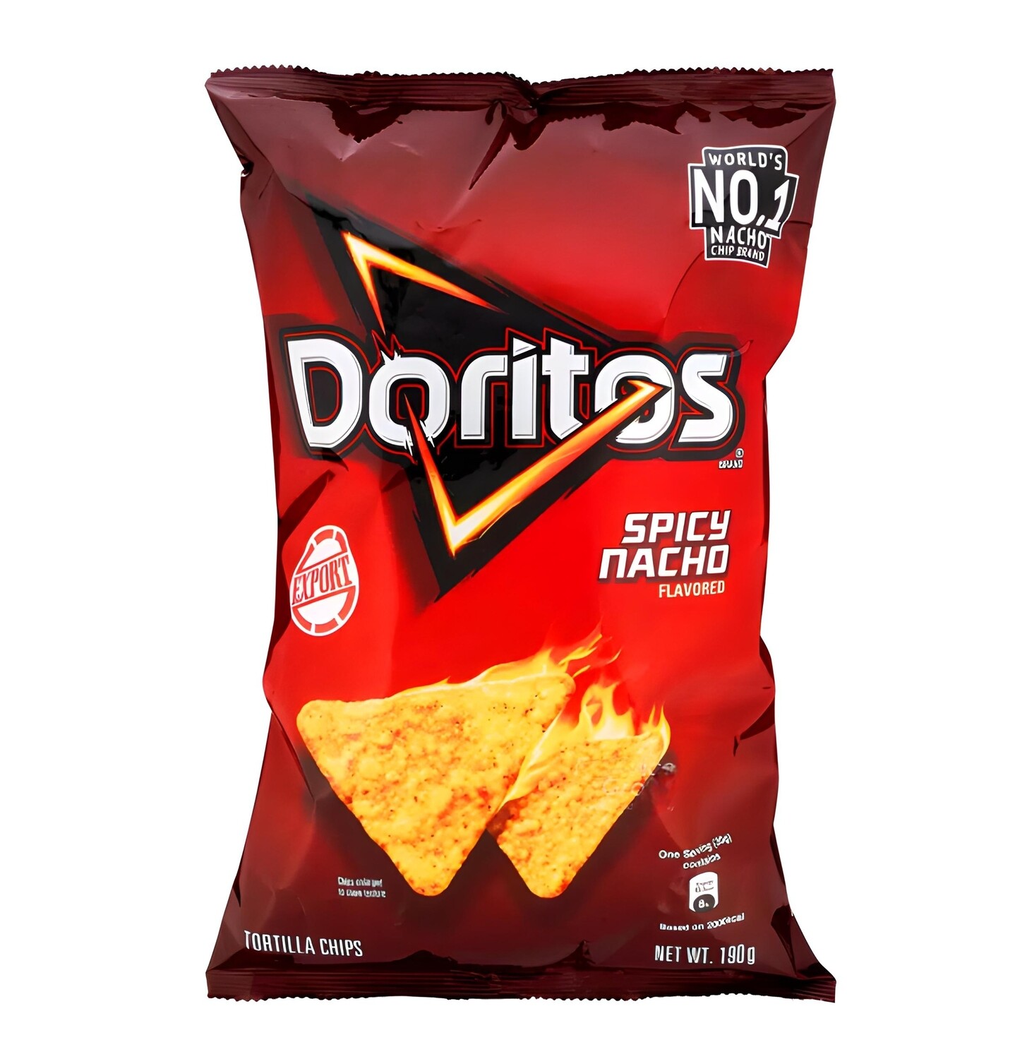 Doritos Tortilla Chips - Spicy Nacho. Single Pack 190g