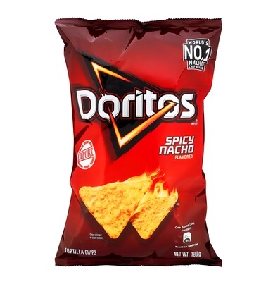 Doritos Tortilla Chips - Spicy Nacho. Single Pack 190g