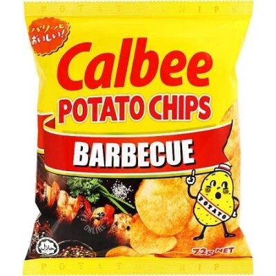Calbee Crispy Potato Chips Barbecue 72g