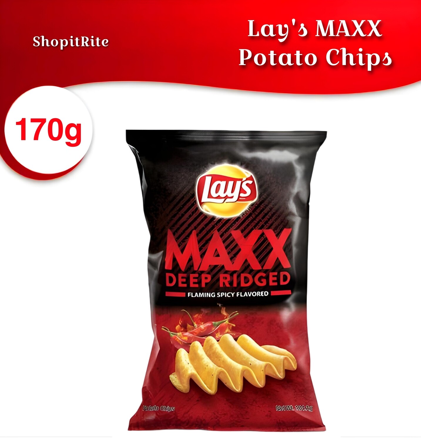 Lay&#39;s Maxx Flaming Spicy Potato Chips 170g